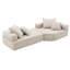 Canapé modulaire surdimensionné surdimensionné, ensemble de canapé de plancher Boucle de luxe, canapé convertible compressé, canapé spacieux rempli de mousse pour le salon, combinaison gratuite de 2 PC, 2 couleurs