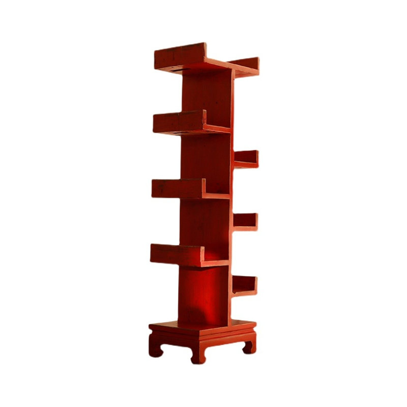 Bibliothèque créative en forme d'arbre, Rouge
