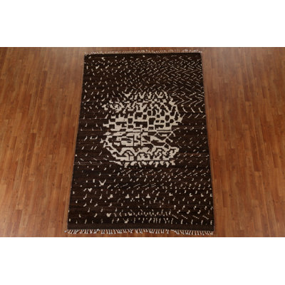 Tapis marocain brun foncé 6 x 8
