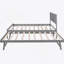 Lit plateforme double avec lit gigogne réglable, gris-1495028311