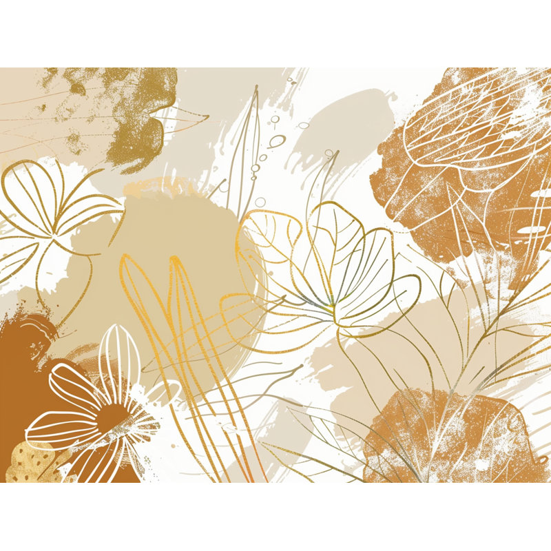 Jeté en molleton Foliage Elements - Motif tendance pour canapés ou lits, L 50 po x L 60 po