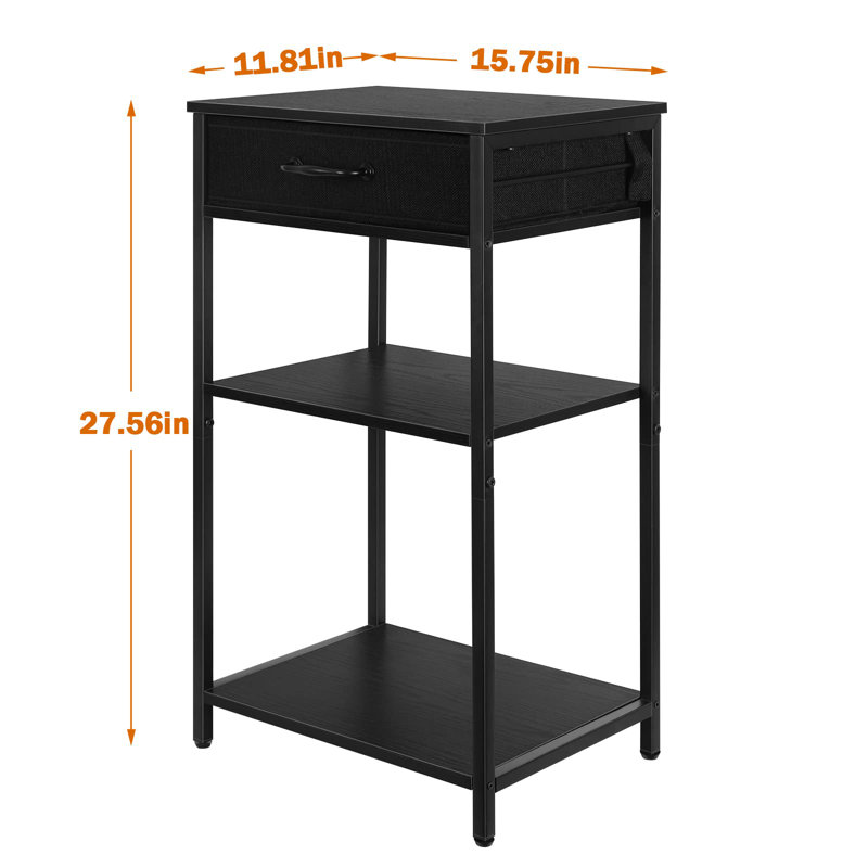 Printer Stand Table For Home Office 3 Tier Small Printer Stand With Storage Drawer Multi-Functional Printer Desk Shelf