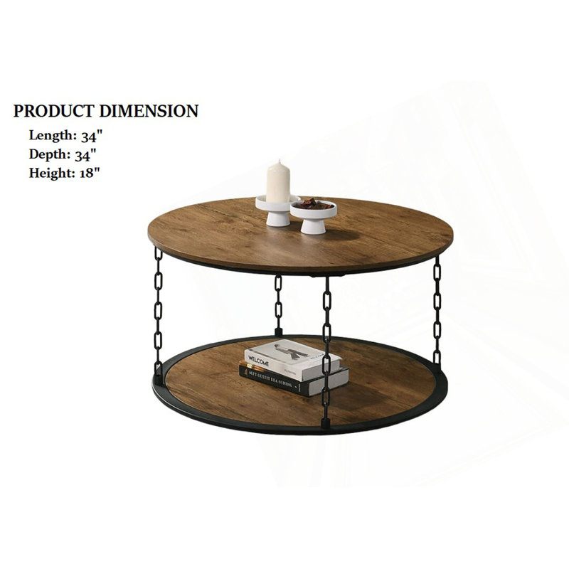 Natural Finish Rustic 3Pc Table Set, Natural, Natural