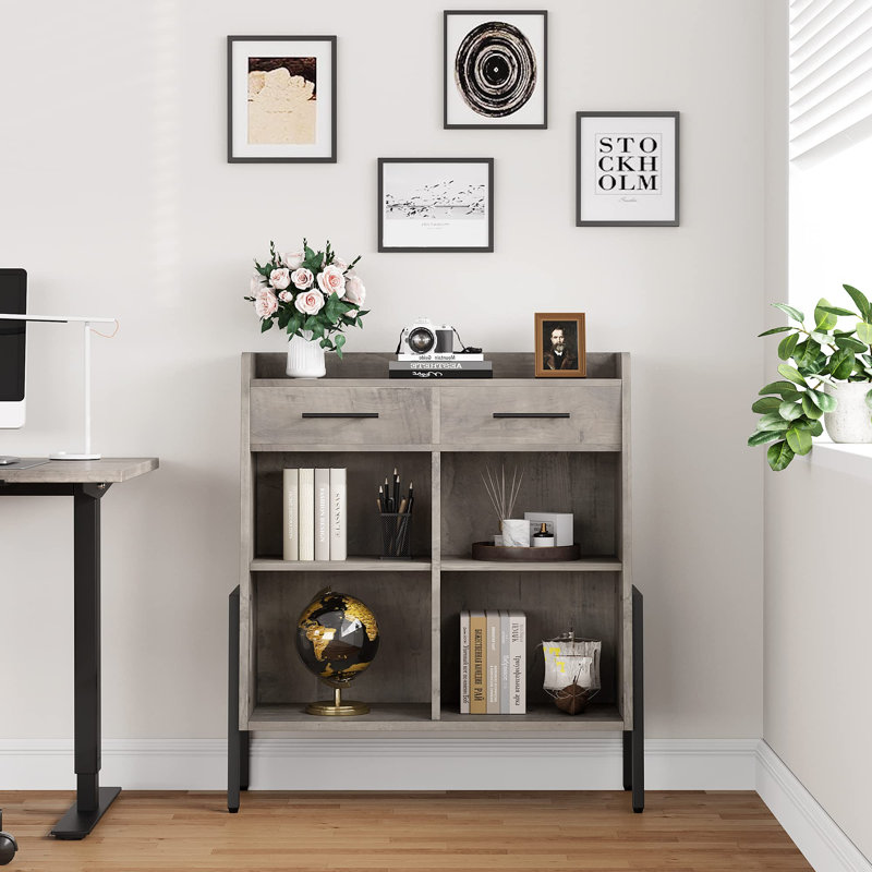 Bibliothèque standard en fer H 39,4 "x l 32,67" Xaviea