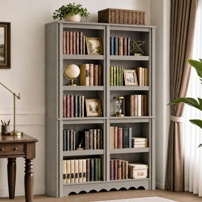 70.9" 5-Tier Column-Style Bookshelf – Spacious Vertical Display with Sturdy Wood Construction – Versatile Storage for Living Room, Home Office or Bedroom