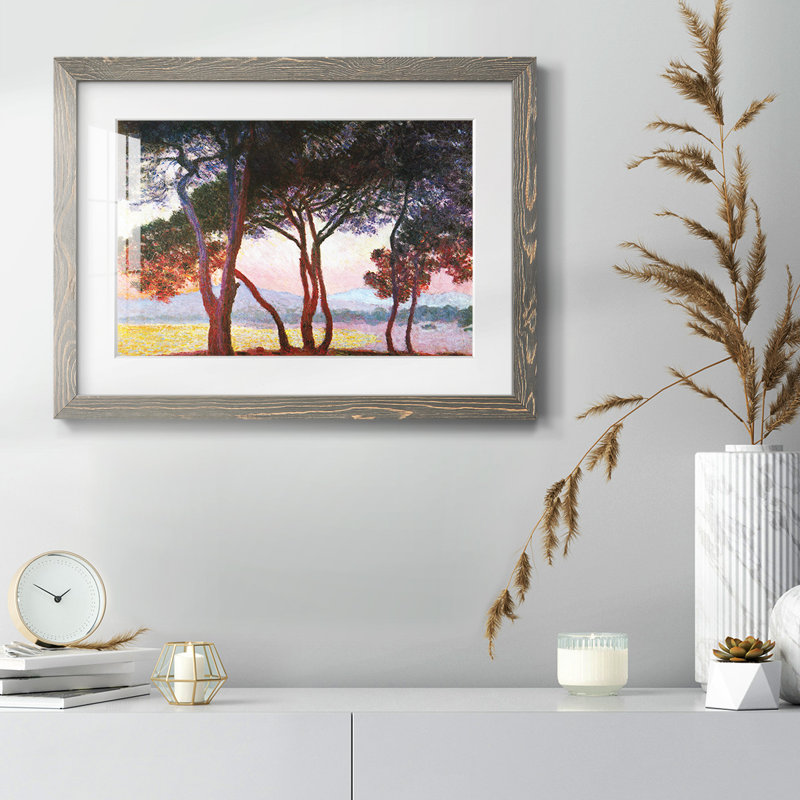 " Juan Les Pins By Monet ", Gray, 26" H x 38" W x 1.5" D