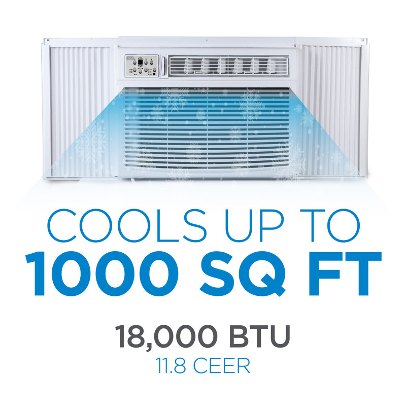 BDWT6 Series Window Air Conditioner 18000 BTU, Cools Up to 1000 Sq. Ft., Remote Control, 3 Cooling Speeds and Fan Only, BD18WT6