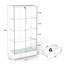 Vitrine moderne en verre avec 4 tablettes en verre trempé-154167645