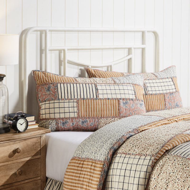 Cotton Blend Patchwork Sham Set, King