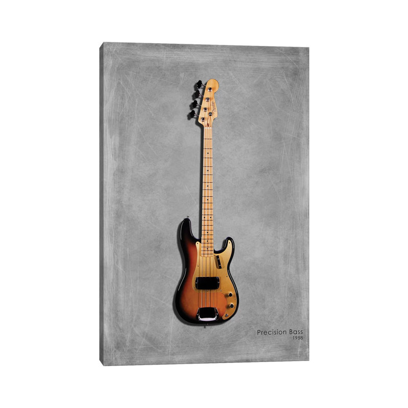 Fender Precision Bass '58 by Mark Rogan - Wrapped Canvas Print, 66.04 cm H x 45.72 cm W x 1.91 cm D