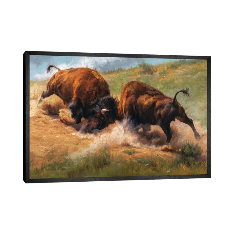 Thunder Clap by Mark McKenna - Painting on Canvas, 101.6cm H x 152.4cm W x 3.81cm D, Black Framed