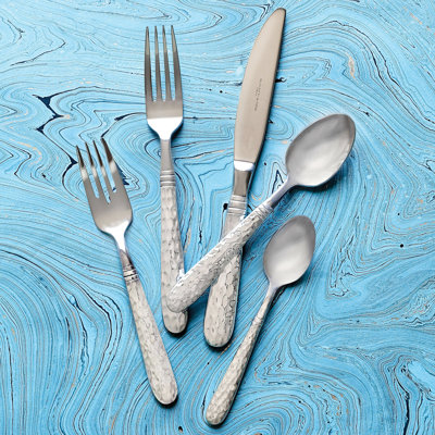 VIETRI Martellato Stainless Steel Flatware Set