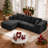 Modular Boneless Sectional Sofa, 3-Seat Sofa Sleeper For Living Room-78568815