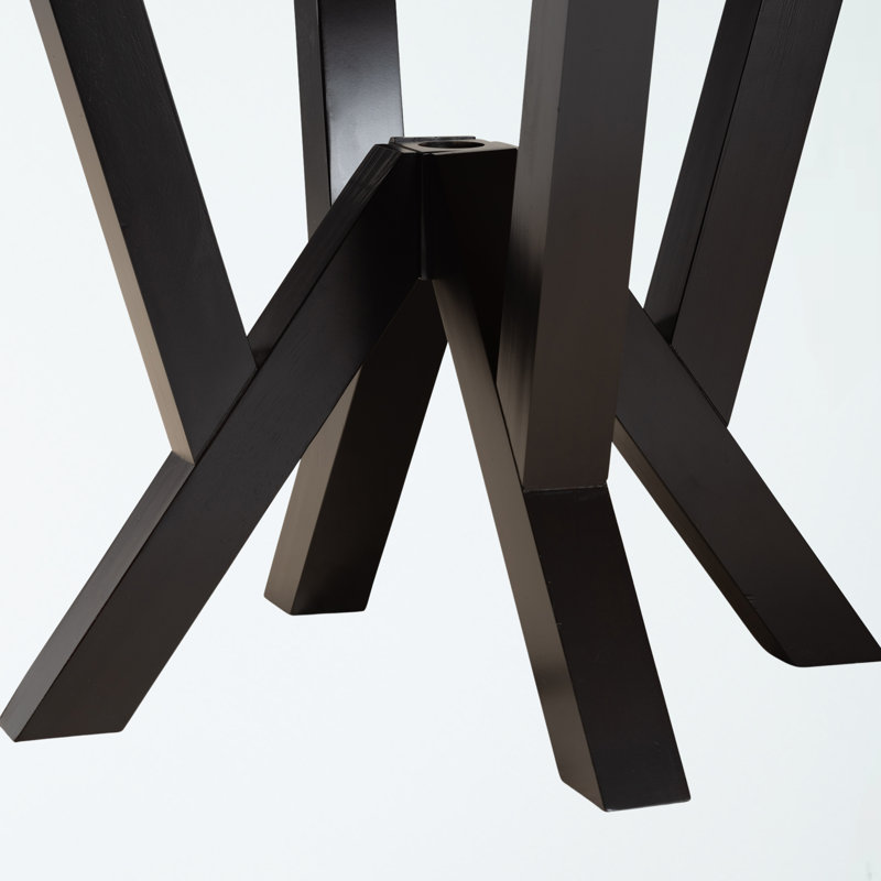 Aoun Round Dining Table, Dark Brown