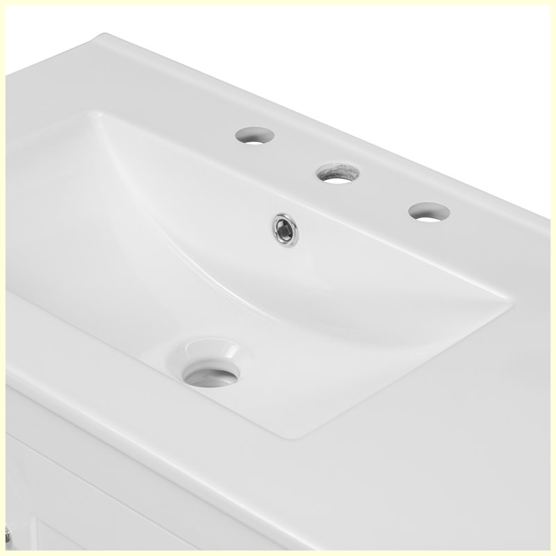 Ensemble de meuble-lavabo moderne avec lavabo en céramique
