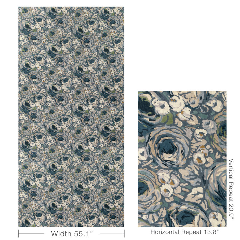 Orchard Print, Blue/Denim