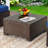 Tijah Square Metal Outdoor Balcony Table , 25.6'' in. W 25.6'' in. D-1955827081