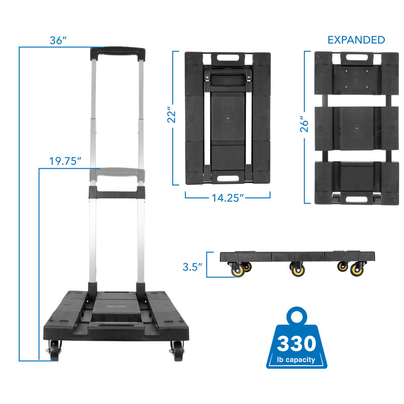 Montez-le! Chariot à main pliable d'une capacité de 300 lb.