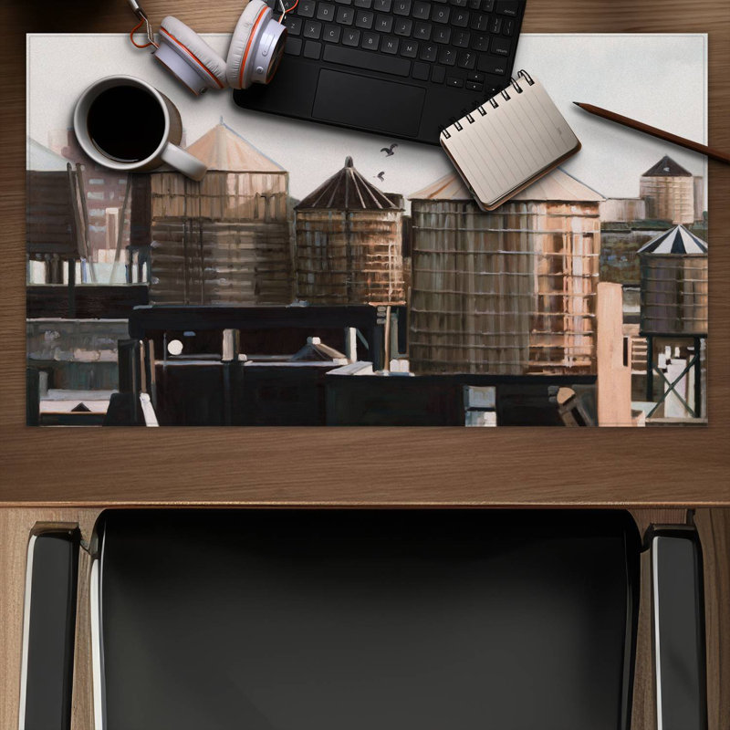 Water towers - 14.00"x24.25" Desk mat