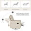 Fauteuil inclinable et oscillant pivotant en lin 29,5 po-1035964687