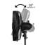 16 in. Outdoor Misting Stand Fan, Black, 3 Speed Options with Adjustable Height, GFCI Plug, Oscillating, Standing Base, 75° Wide Angle Oscillation,  Adjustable Head Tilt