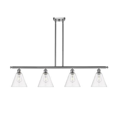 Luminaire suspendu linéaire à 4 lumières pour îlot de cuisine Amelia-Leigh