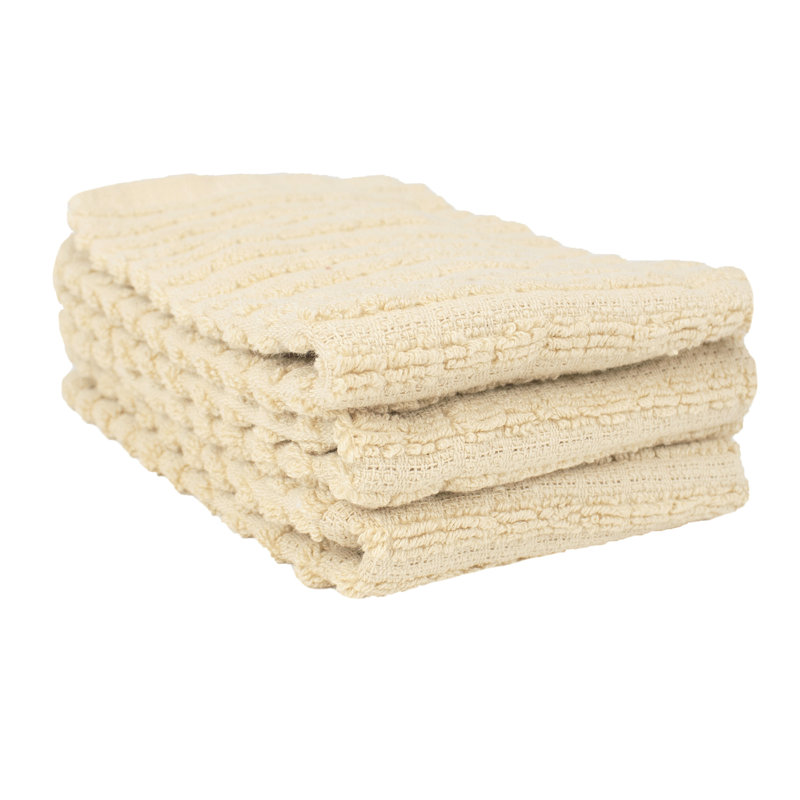 Cotton Waffle Dish Cloth Kitchen Towel, Latte