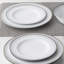 Assiettes à salade en colonnade argentée Noritake, 8 1/4 po