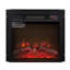 Foyer électrique 18 po 1400 W 120 V, flammes réalistes, verre trempé noir, 3 intensités de flamme, foyer de décoration intérieure, télécommande, unité de chauffage écoénergétique