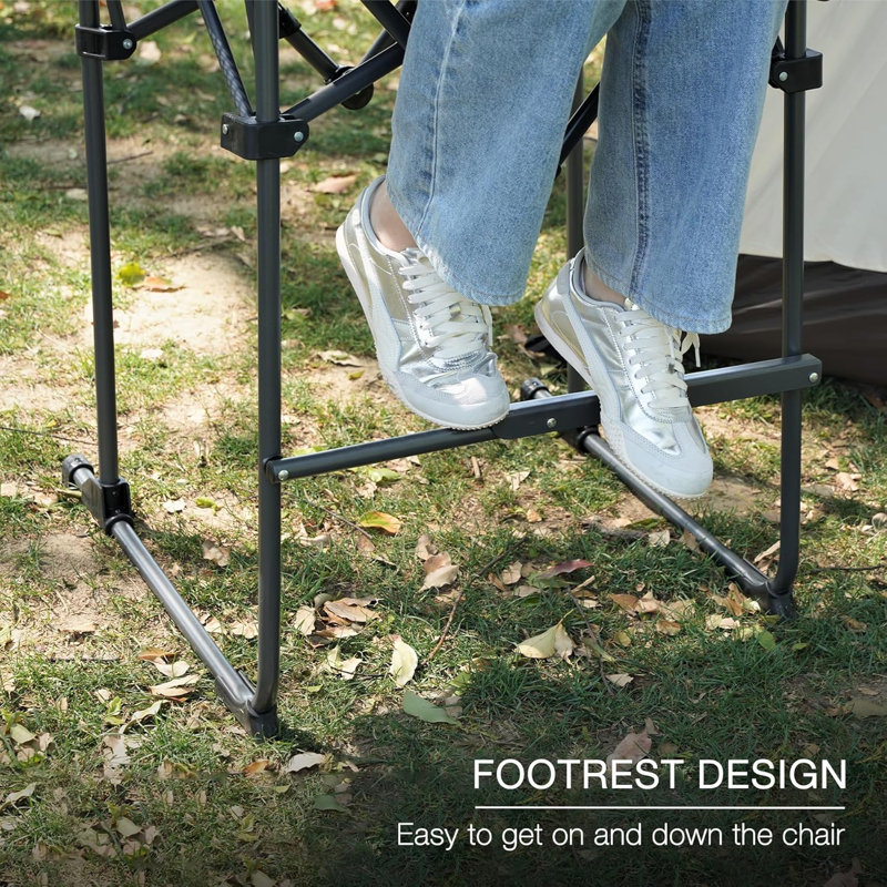 2 Pack 29" Seat Height Tall Folding Camping Chair, 2