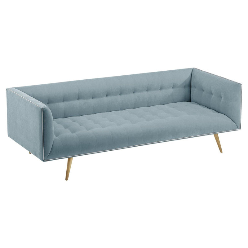 Dust Sofa, Teal, Black, 28" H x 63" W x 35" D