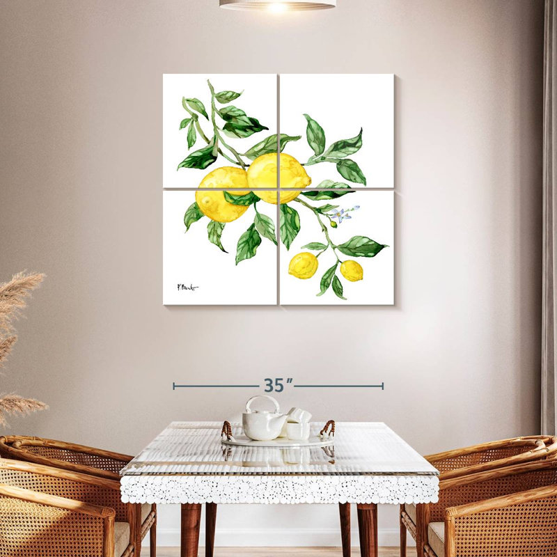 Yarlin citrons siciliens I, H 38 po x l 38 po