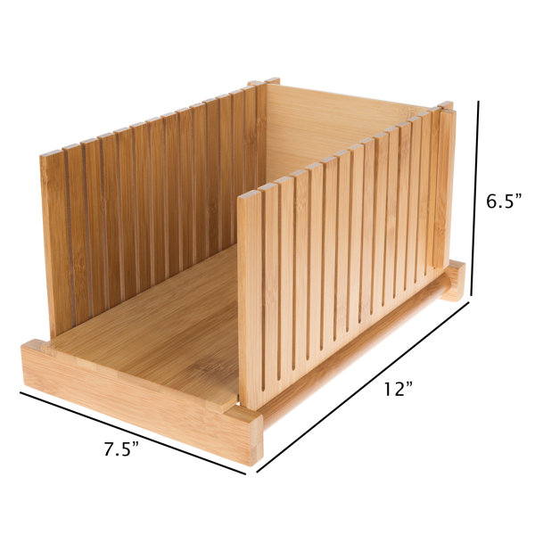 Adjustable Bamboo Knife Guide and Board for Bread Cutting