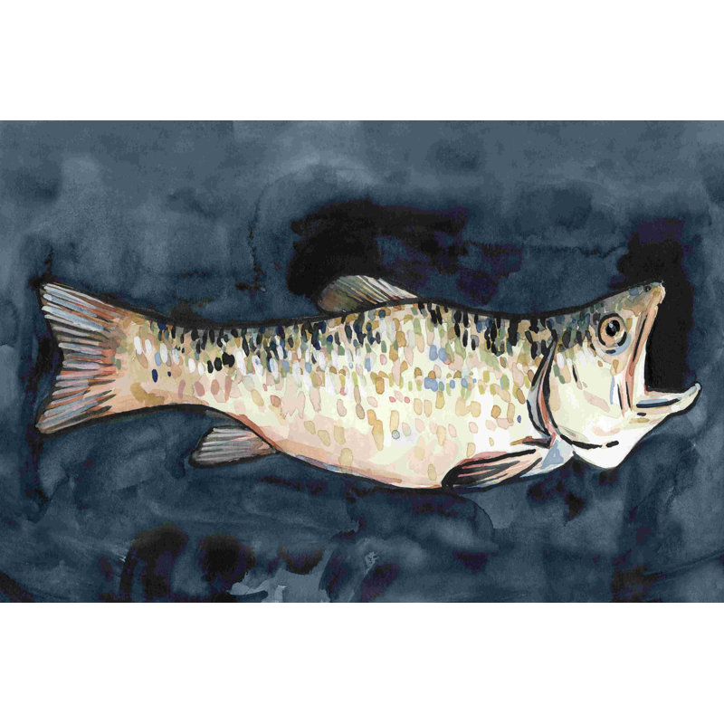 " Hungry Fish II " Painting Print, 24" H x 36" W  