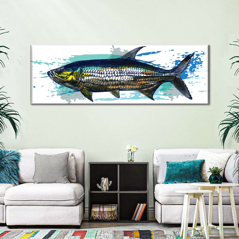" Tarpon Fish ", 18" H x 54" W x 1.25" D
