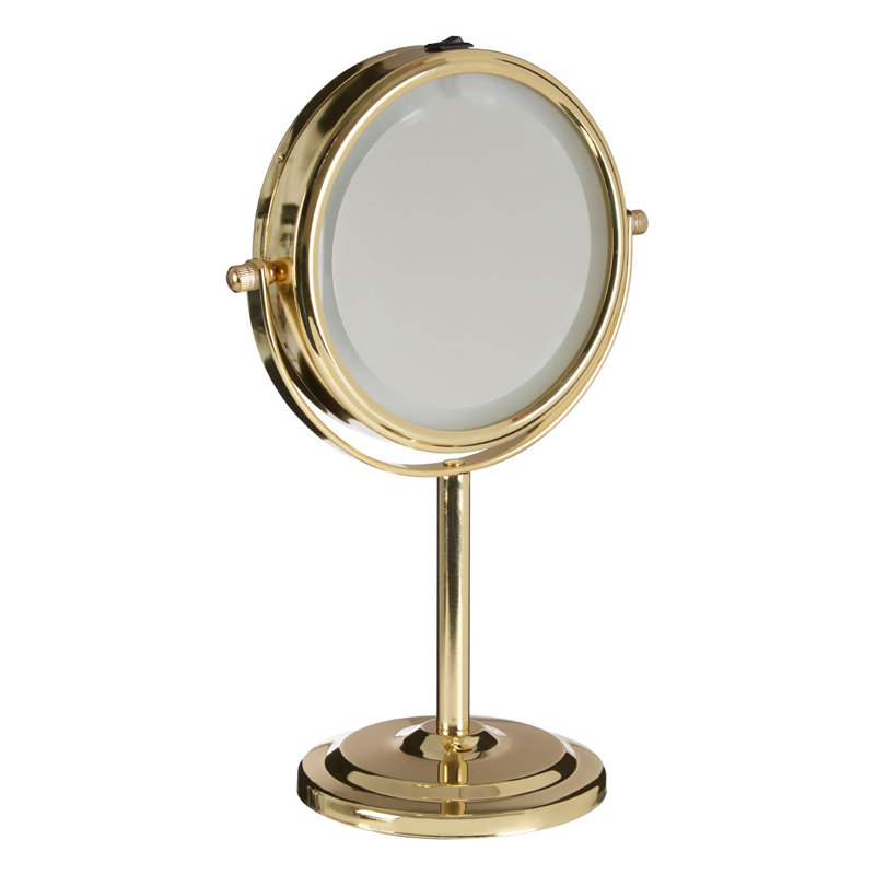 Metal Flat Floor Mirror, Gold