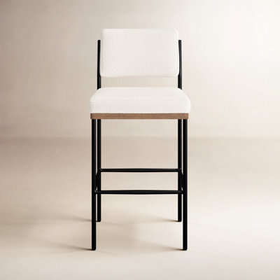 Popovich Upholstered Counter Stool with Metal Frame