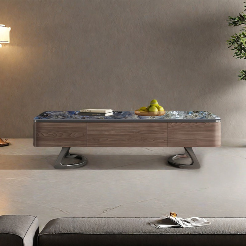Table rectangulaire légère et luxueuse, H 17,7 po x L 59,1 po x l 31,5 po