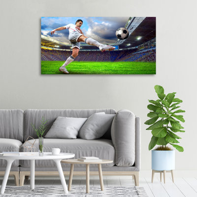 Football Player In The Stadium - Wrapped Canvas Print