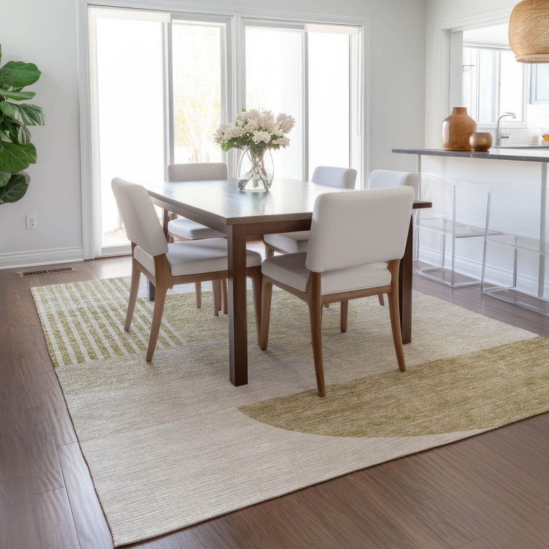 Washable Geometric Rug, Rectangle 8' x 10'
