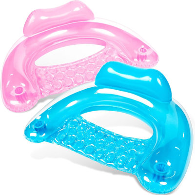 Inflatable Pool Floats Adult,2 Pack Pool Chairs With Cup Holders,Pure  Up Floats Chair,Hammock Noodle Mat For Relaxing Summer Water Fun Swimming Party Beach