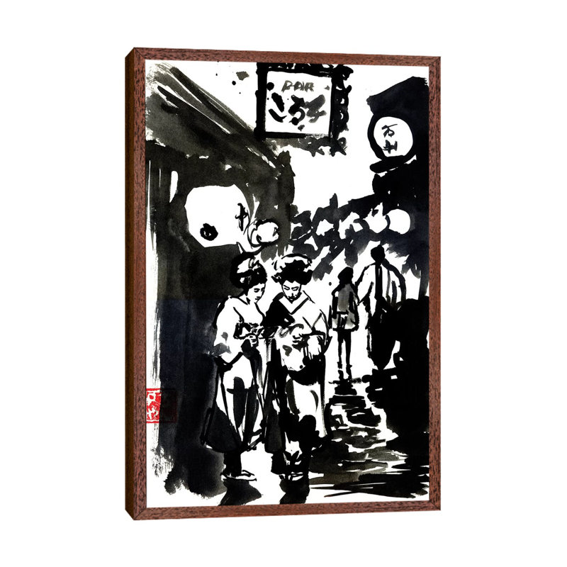 Edo by Péchane - Print on Canvas, Classic Brown Wood Framed, 101.6 cm H x 66.04 cm W