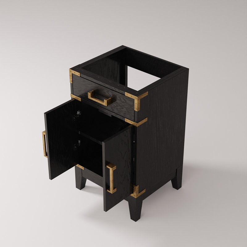 Meuble-lavabo simple en chêne noir l 20 po x P 18 po