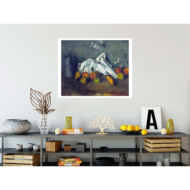 Boîte à lait et pommes Paul Cézanne, H 32 po x l 40 po
