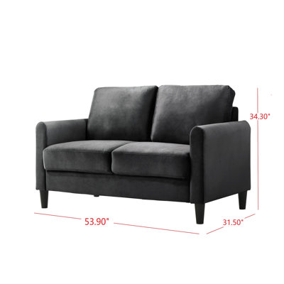 Upholstered 53.9'' Reception Loveseat