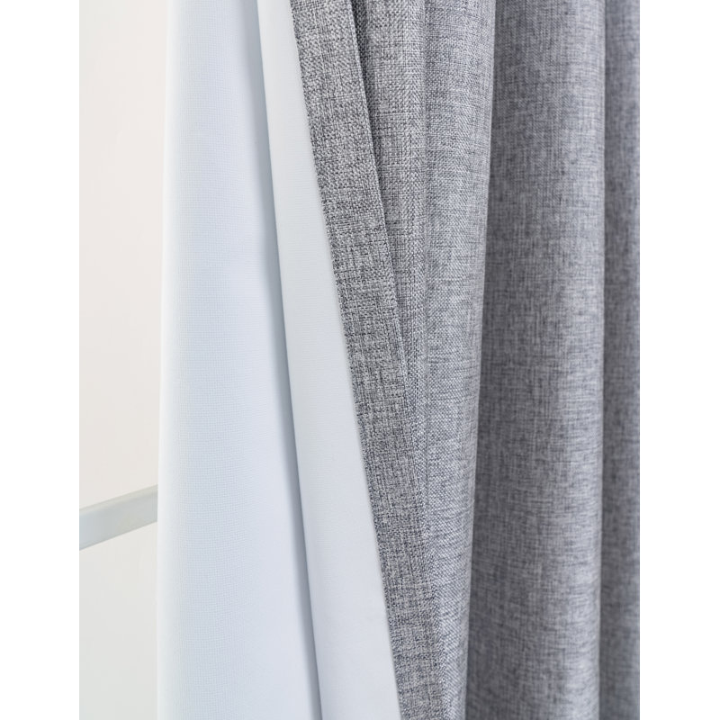 Ensemble de 2 rideaux occultant et isolant Elsa, Anthracite