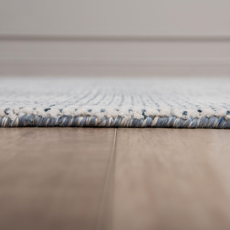 Tapis en laine tissé à la main, Rectangle 5 pi x 7 pi 9 po