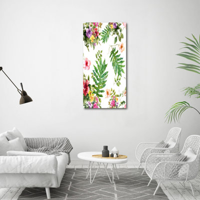 Tropical Flowers - Wrapped Canvas Print