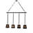4 - Light Textured Black Kitchen Island Pendant