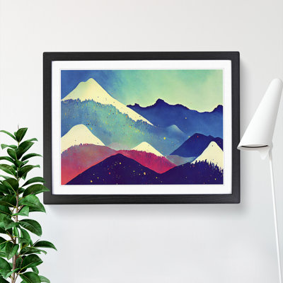 Mountain Splash Vol.2 Abstract - Framed Print